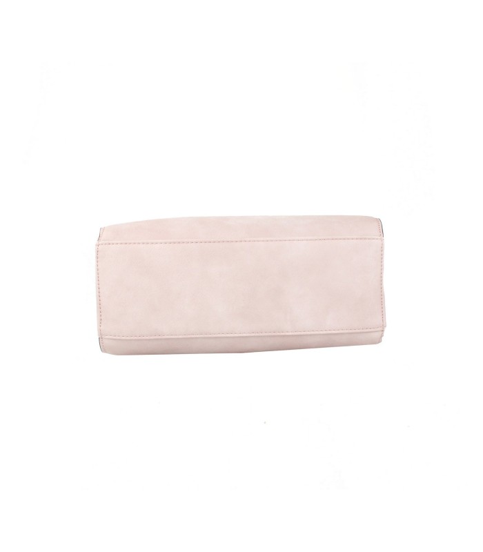 T10919 - Bolso con borla de color cuadrado con asa de mano y bandolera larga a juego
