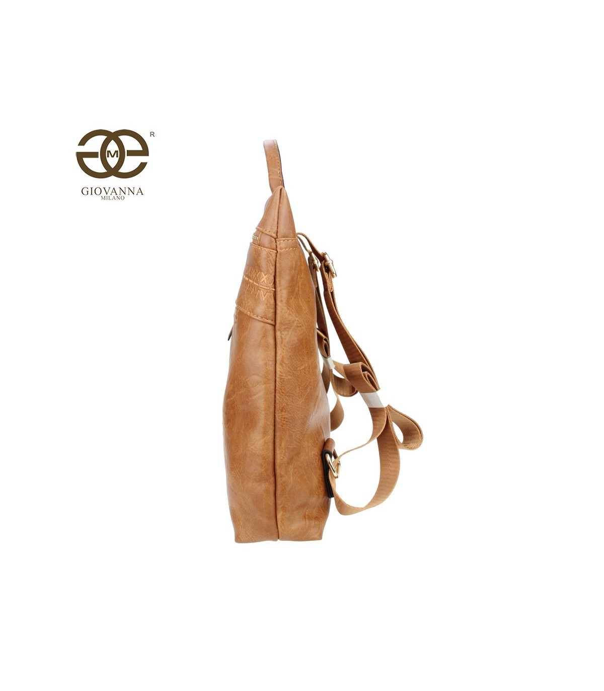 T10930 Mochila con cremallera y bordado