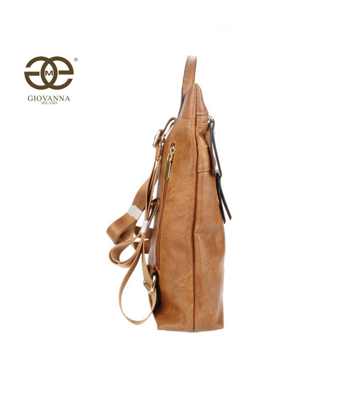 T10930 Mochila con cremallera y bordado