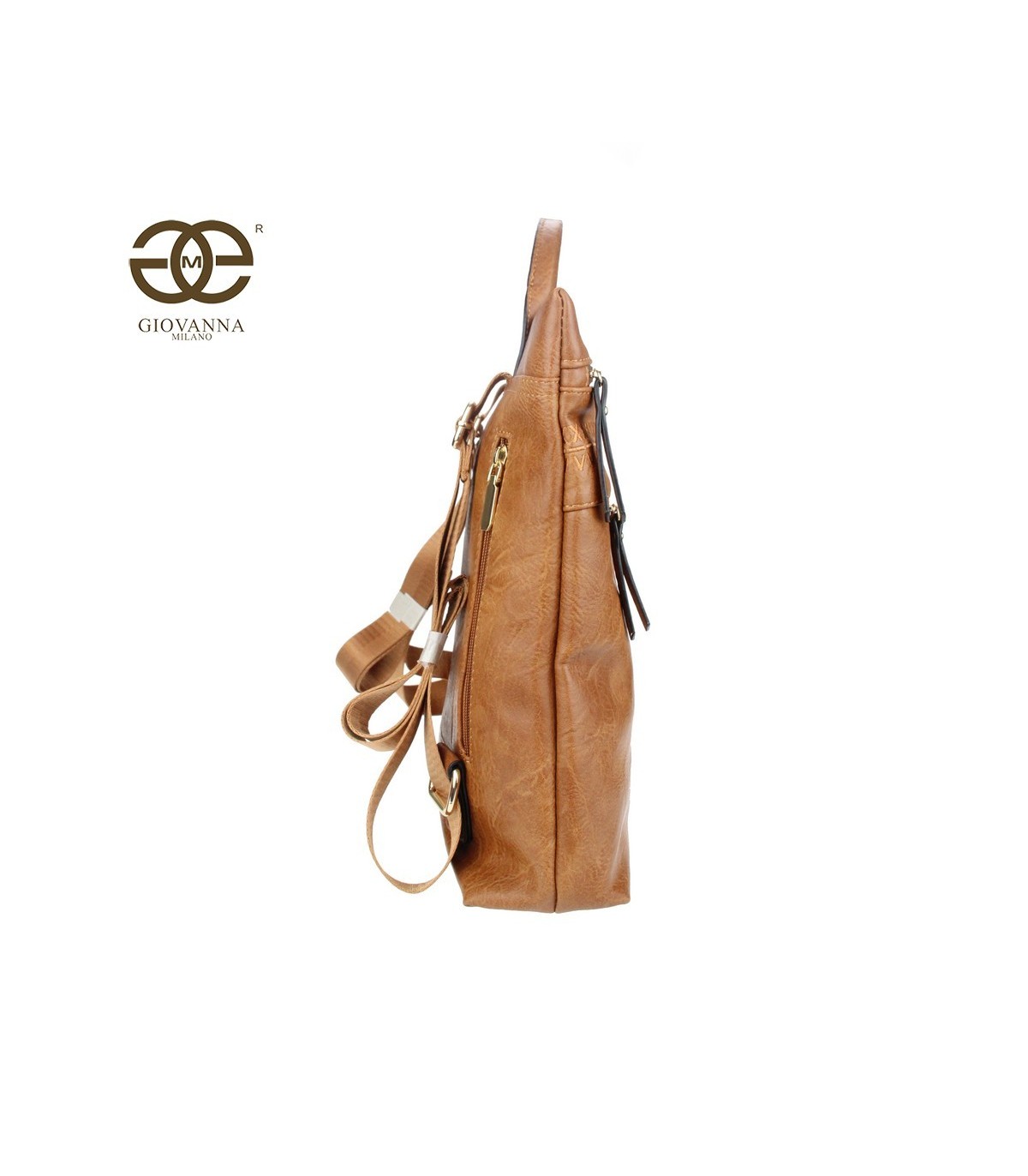T10930 Mochila con cremallera y bordado