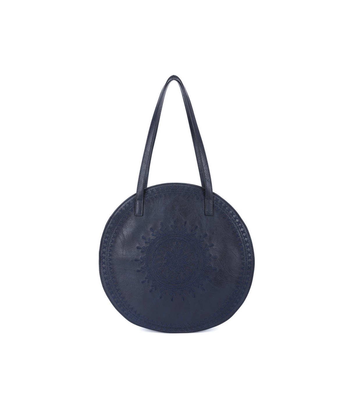 T11086 - Giovanna - Bolso de hombro redondo dibujo bordado