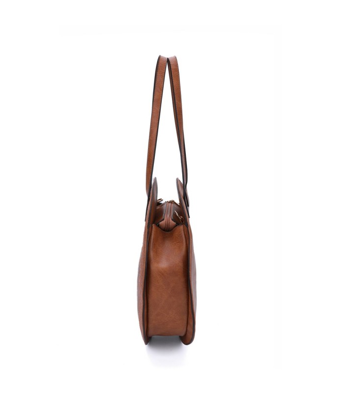 T11086 - Giovanna - Bolso de hombro redondo dibujo bordado