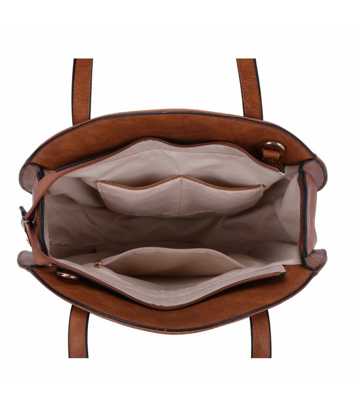 T11086 - Giovanna - Bolso de hombro redondo dibujo bordado