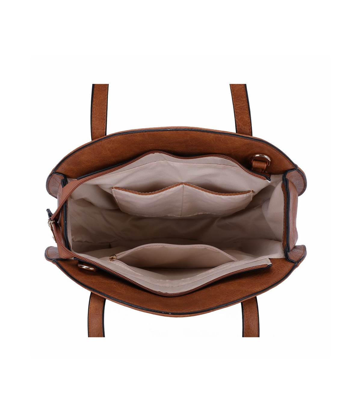 T11086 - Giovanna - Bolso de hombro redondo dibujo bordado