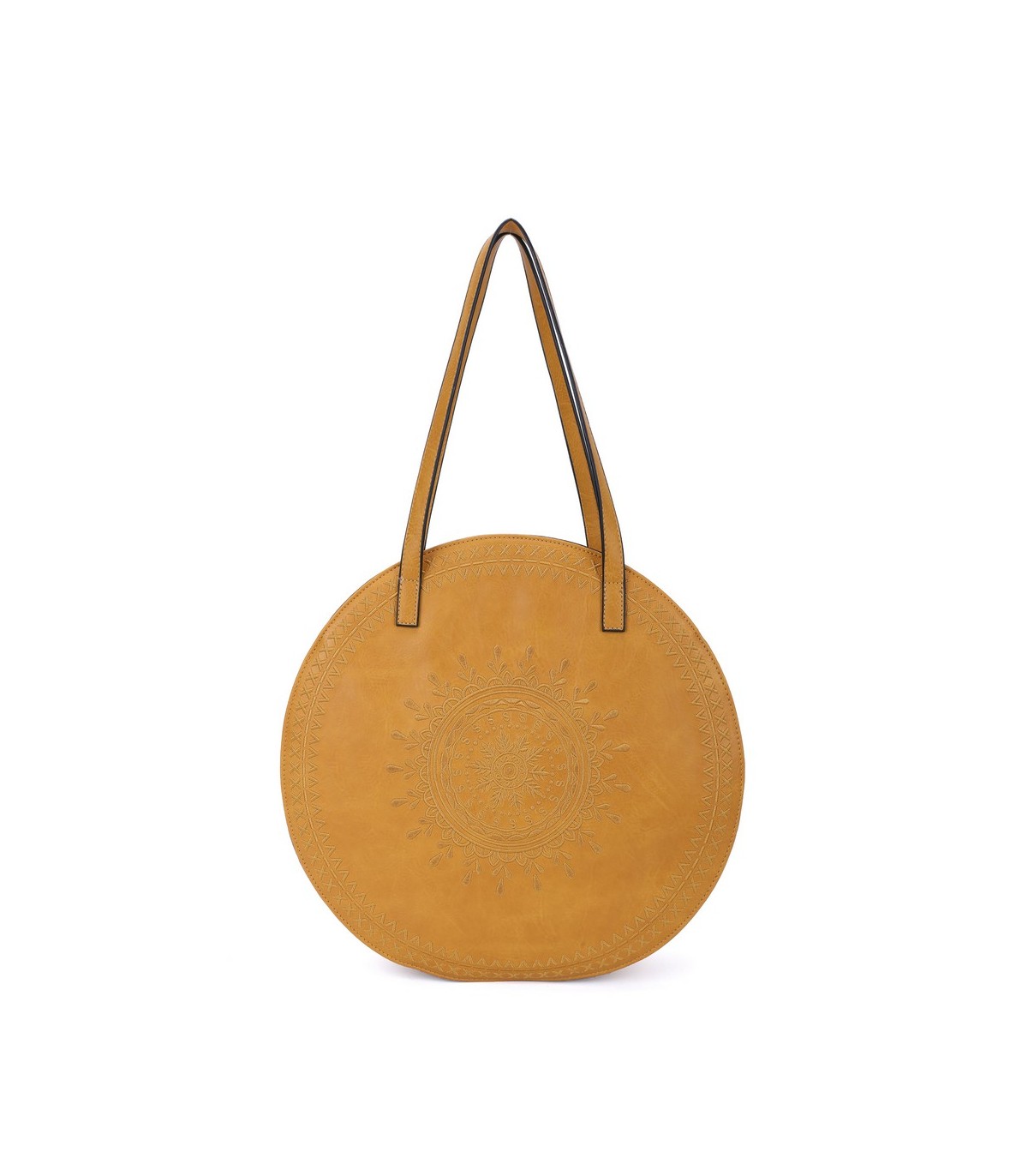 T11086 - Giovanna - Bolso de hombro redondo dibujo bordado