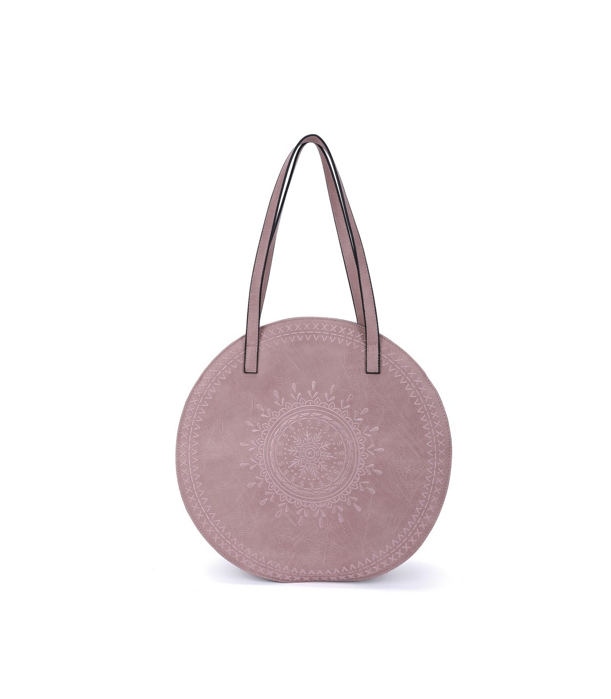 T11086 - Giovanna - Bolso de hombro redondo dibujo bordado