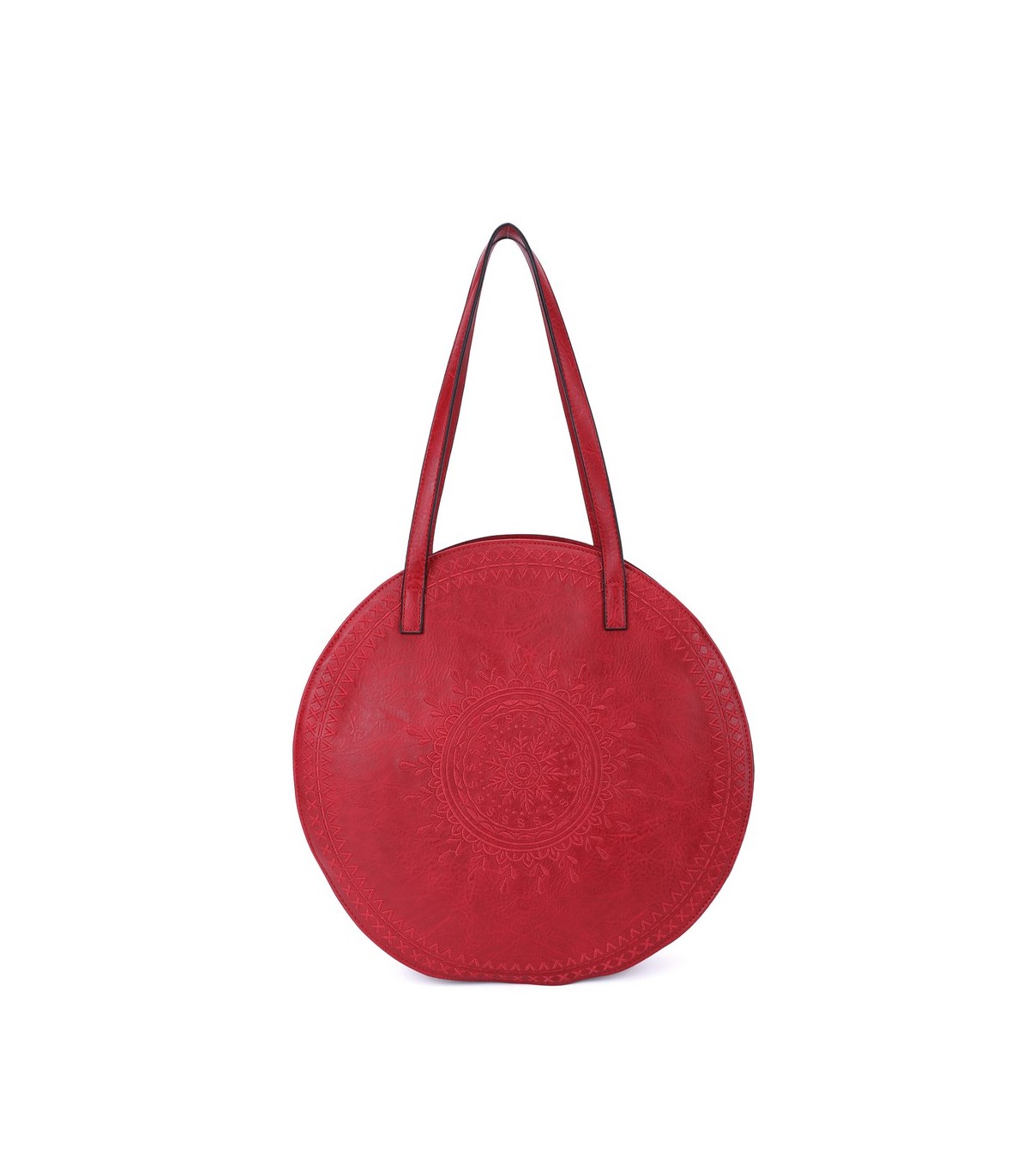 T11086 - Giovanna - Bolso de hombro redondo dibujo bordado