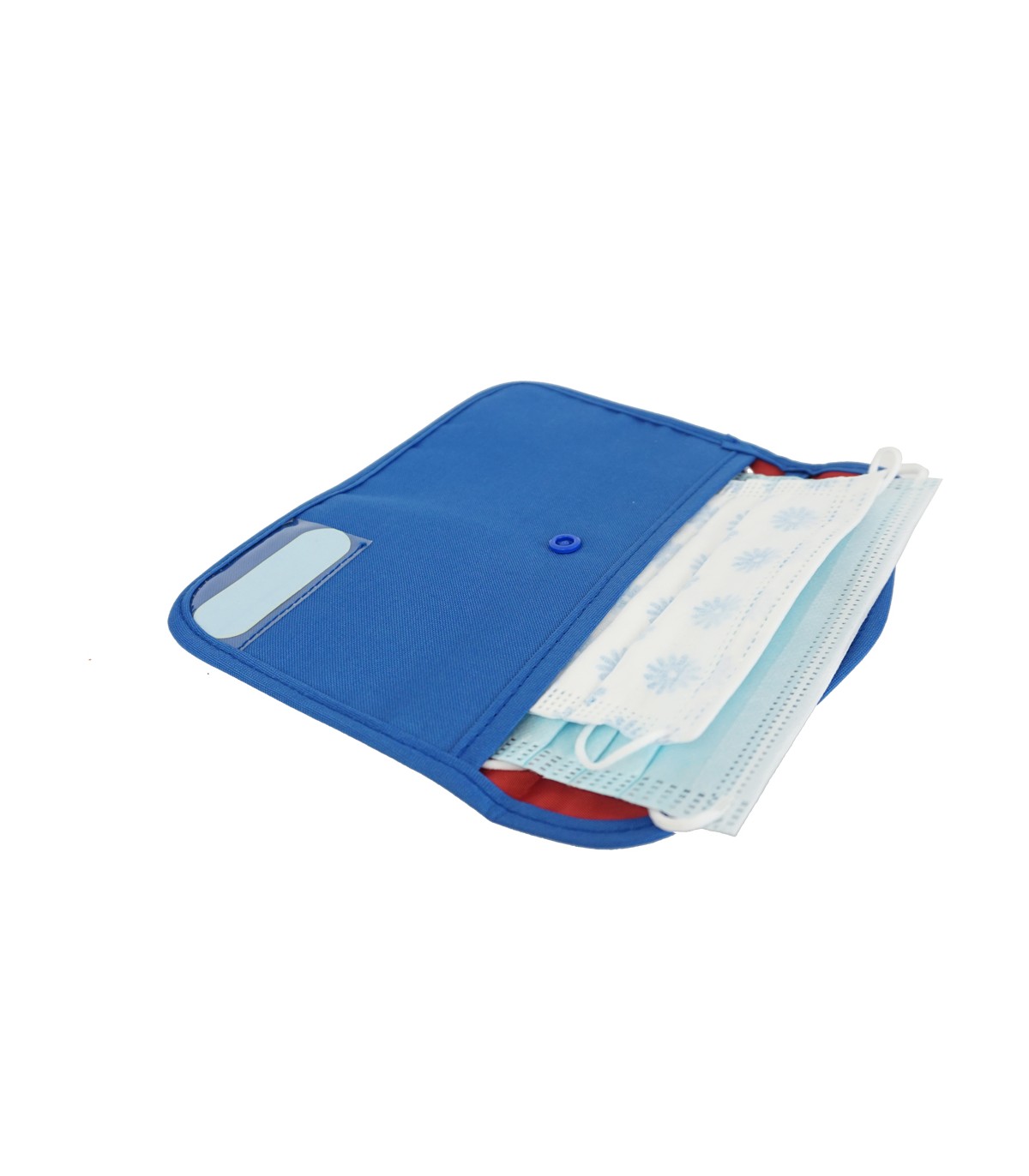 Estuche de tela para guardar mascarillas e otros usos