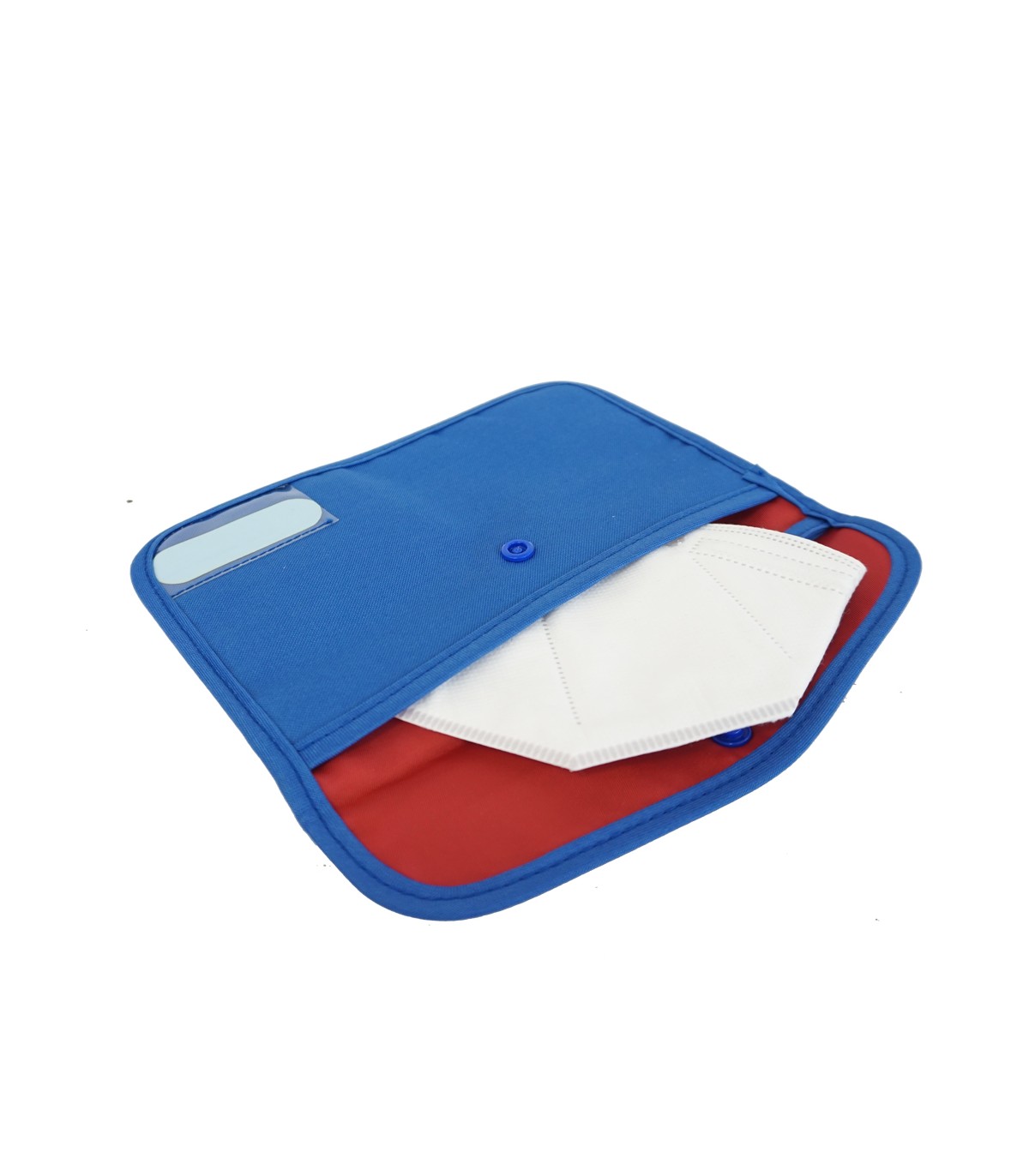 Estuche de tela para guardar mascarillas e otros usos