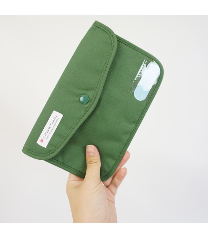 Estuche de tela para guardar mascarillas e otros usos