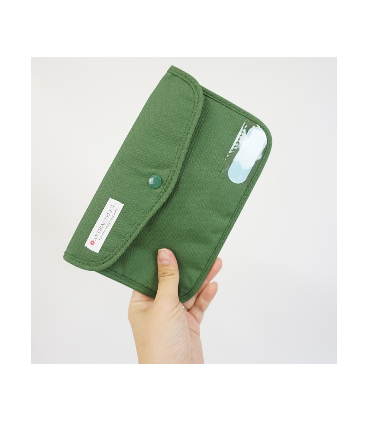Estuche de tela para guardar mascarillas e otros usos