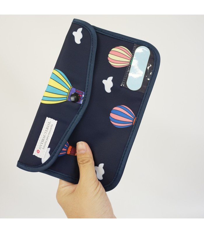 Estuche de tela para guardar mascarillas e otros usos