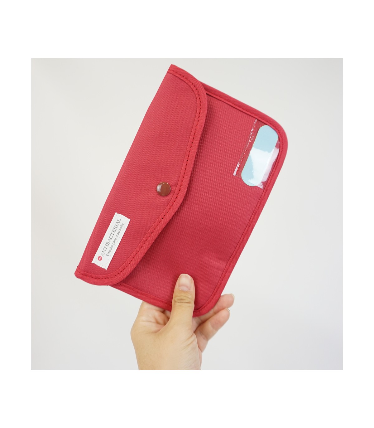 Estuche de tela para guardar mascarillas e otros usos