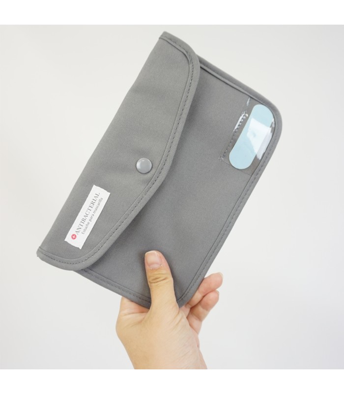 Estuche de tela para guardar mascarillas e otros usos