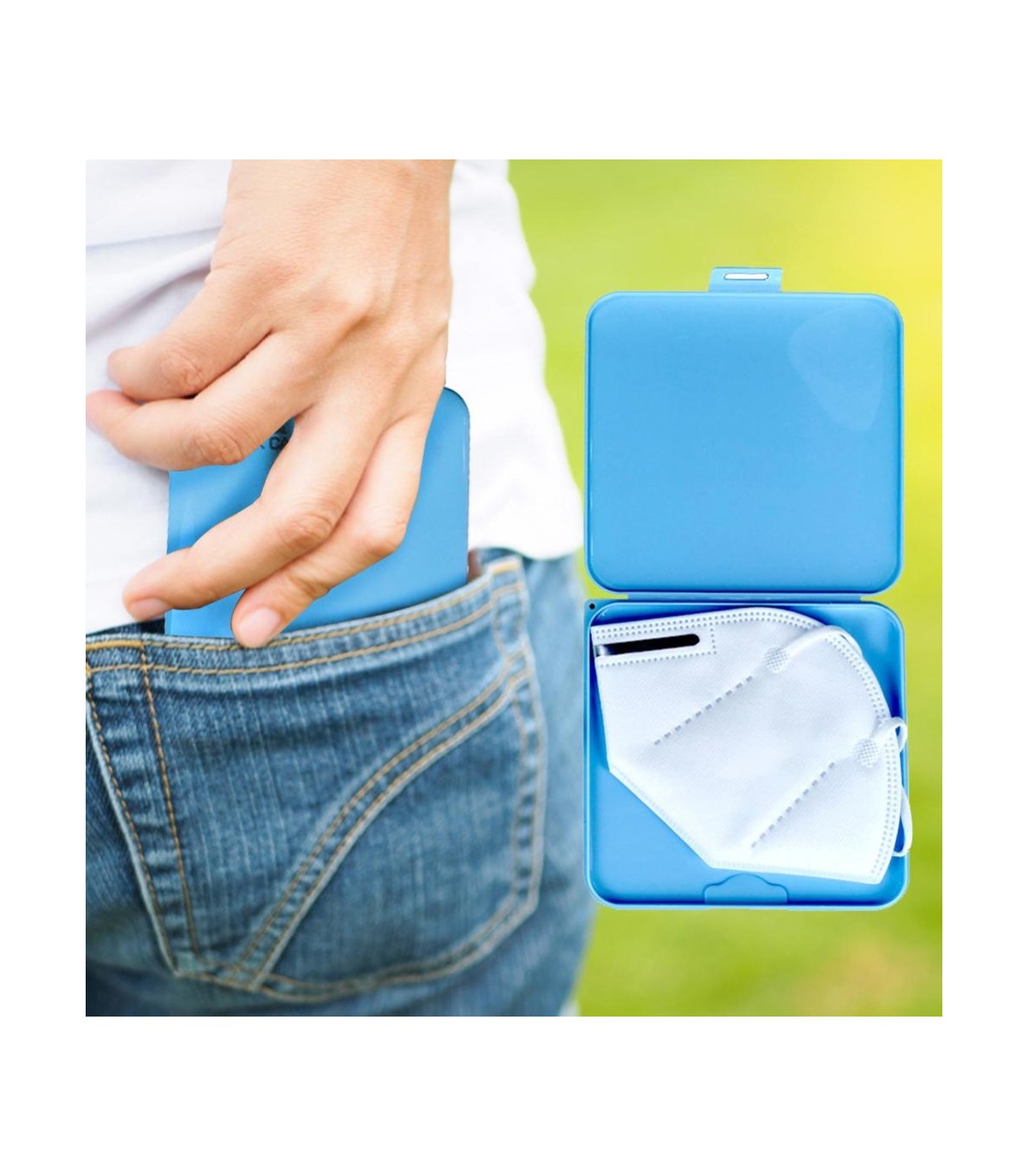 KN95/FFP2 ESTUCHE DE MASCARILLA ANTIBACTERIAL