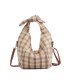 W202111 - Bolso de Mano de cuadros Rafia