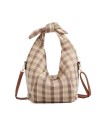 W202111 - Bolso de Mano de cuadros Rafia