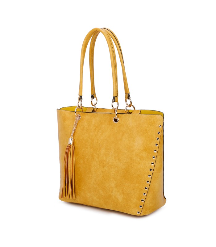 T11230 - Bolso de hombro con borla con neceser a juego