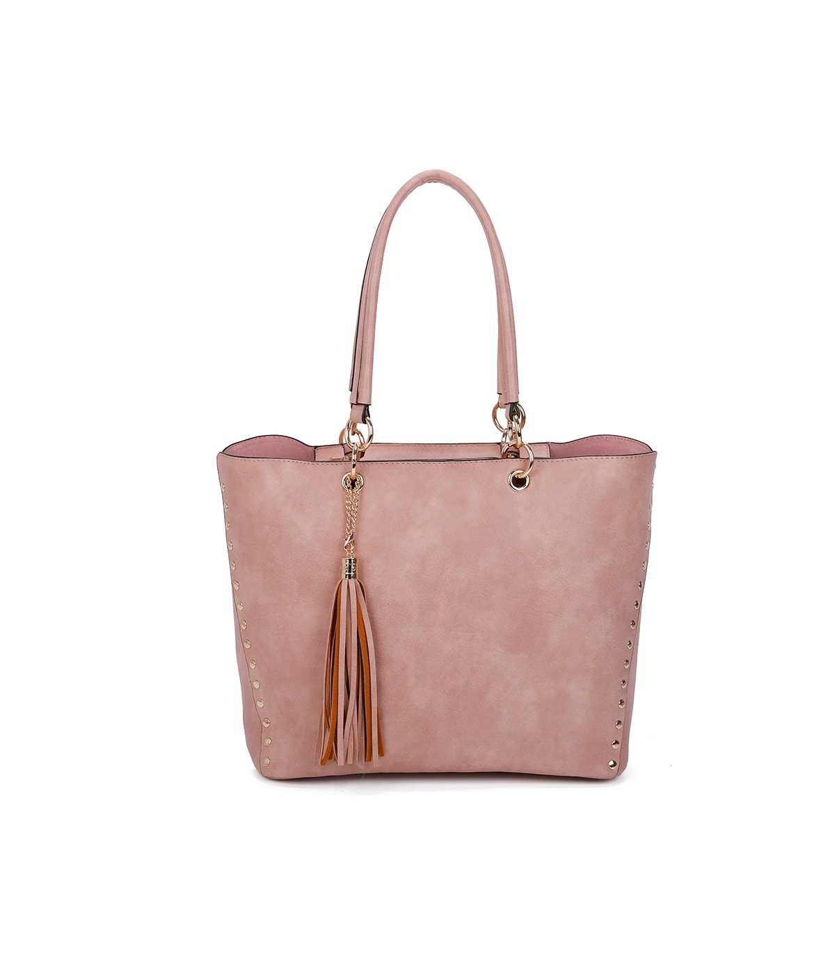 T11230 - Bolso de hombro con borla con neceser a juego