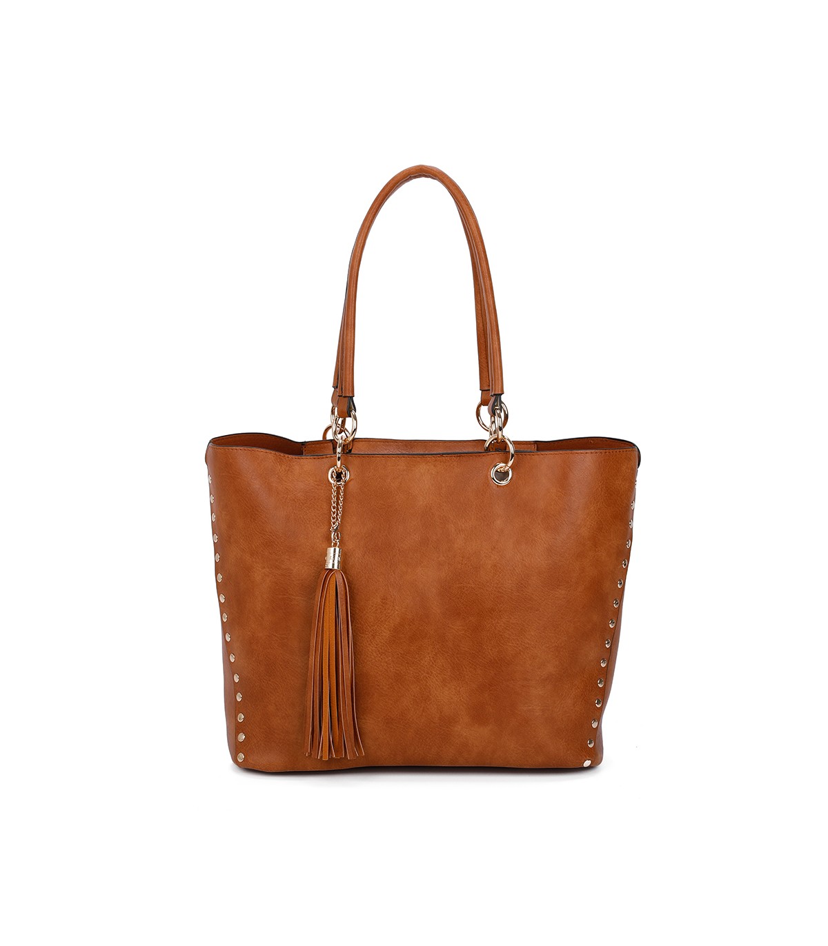 T11230 - Bolso de hombro con borla con neceser a juego