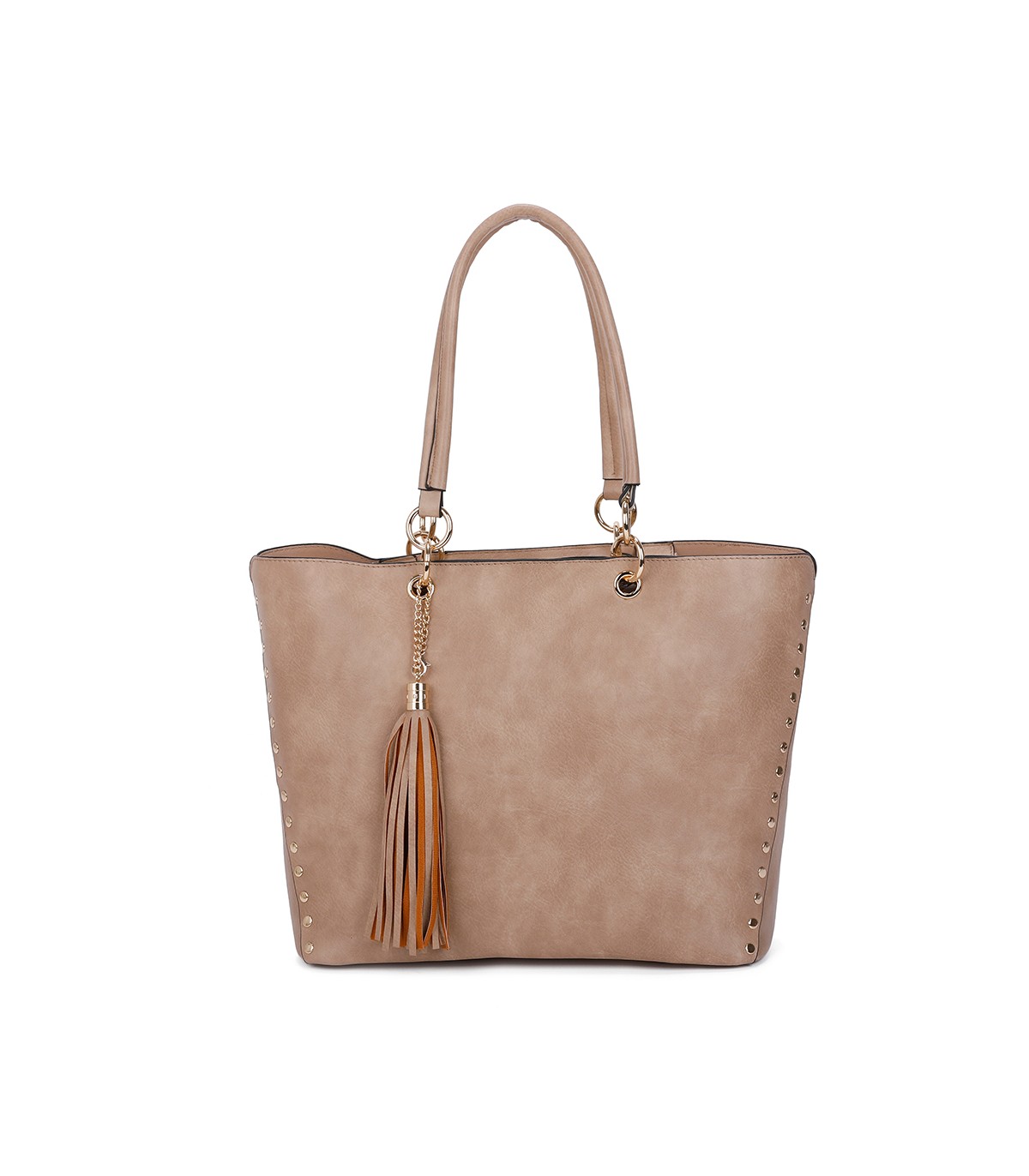 T11230 - Bolso de hombro con borla con neceser a juego