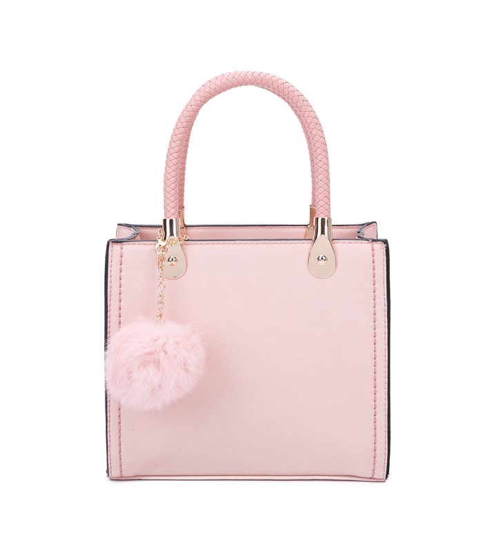 T10740 - Bolso de hombro con pompón