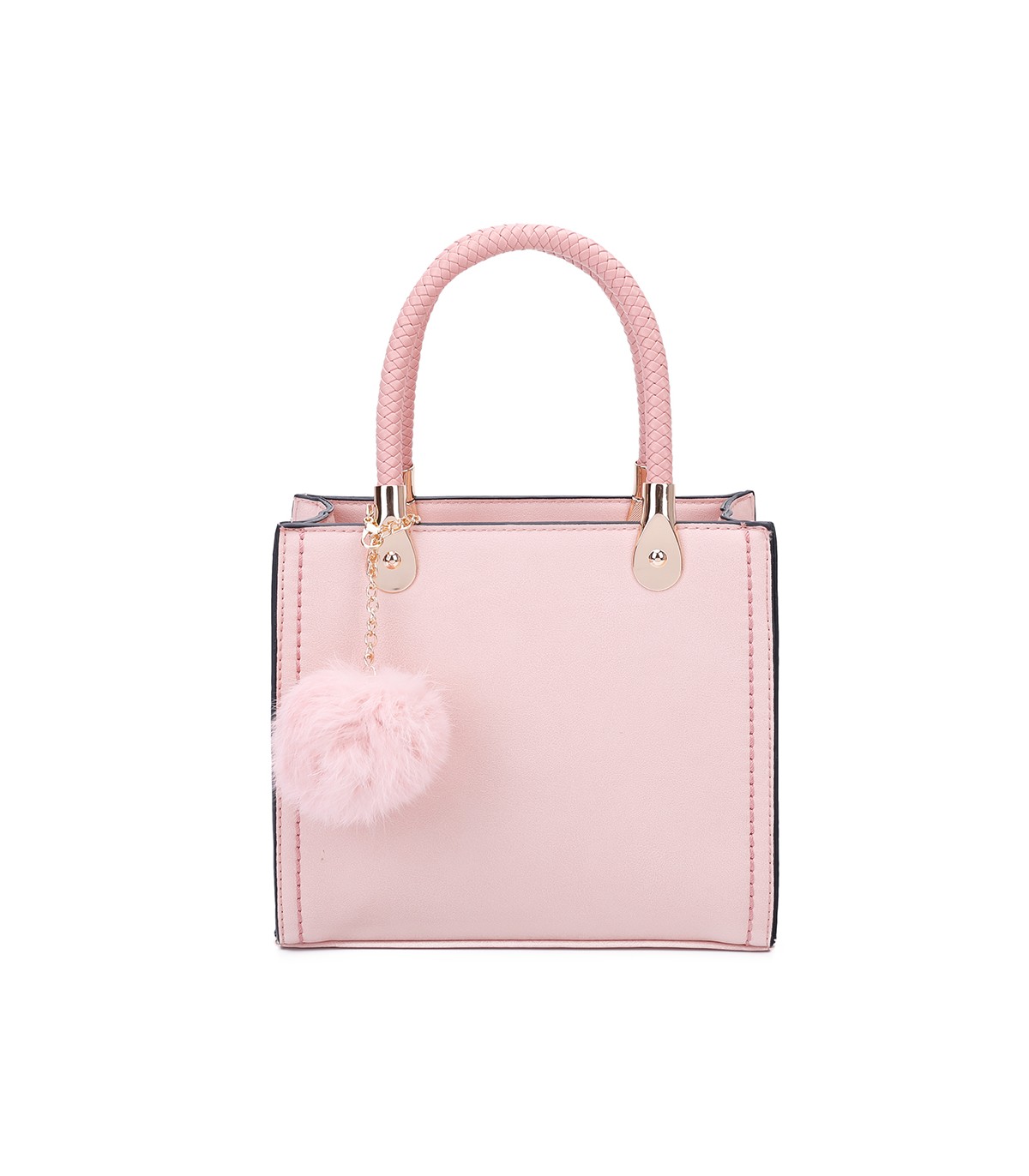 T10740 - Bolso de hombro con pompón