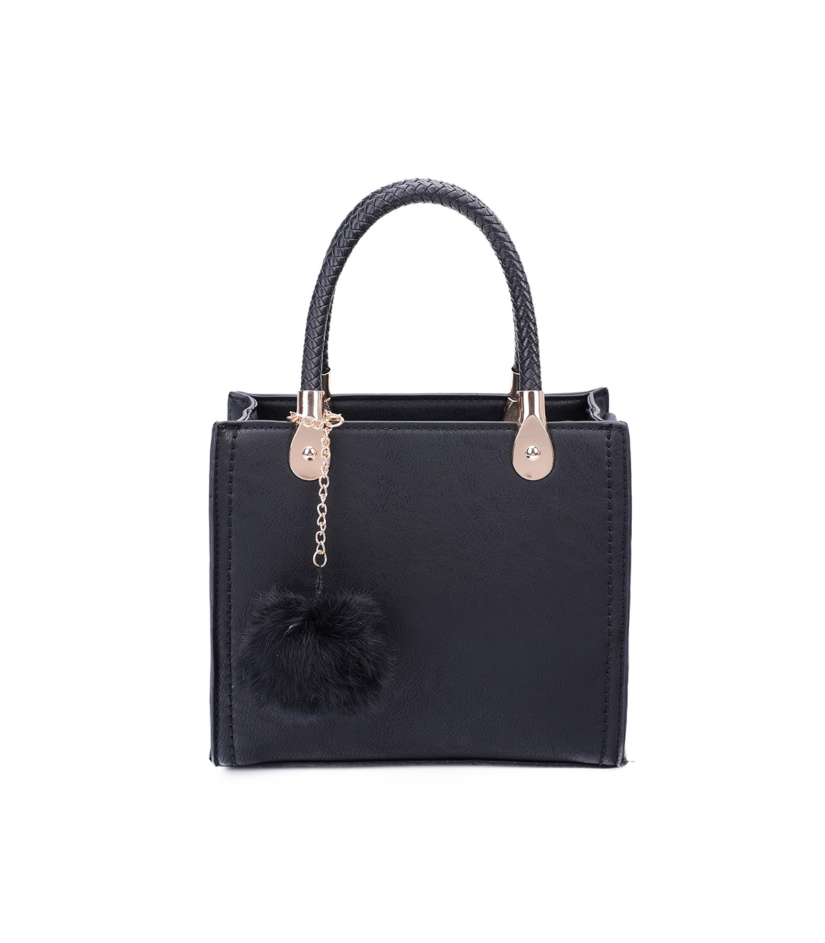 T10740 - Bolso de hombro con pompón