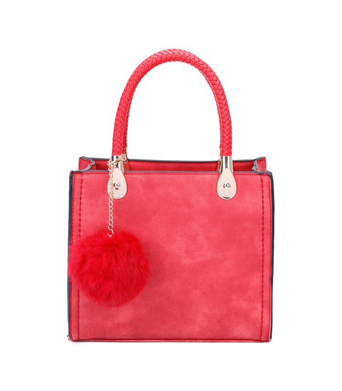 T10740 - Bolso de hombro con pompón