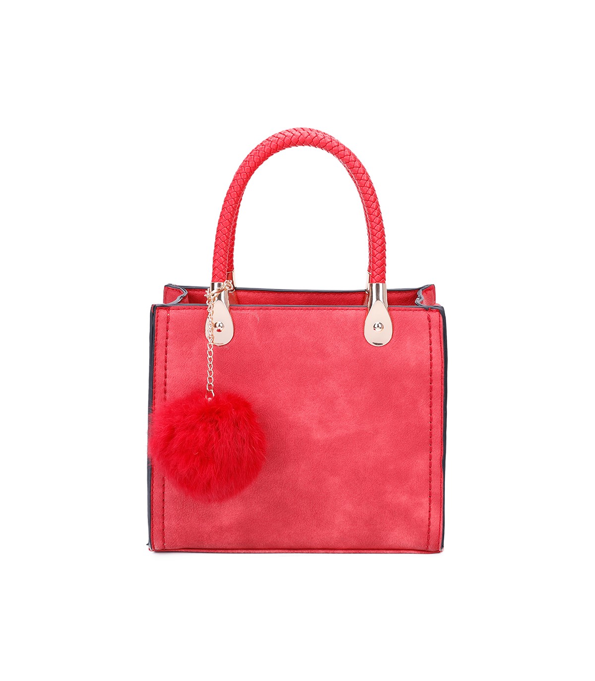 T10740 - Bolso de hombro con pompón