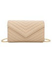 T11321 - Bolso de hombro con bandolera dorada y dos compartimentos