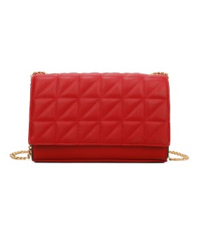 T11322 - Bolso de hombro estilo plano con cierre de botón
