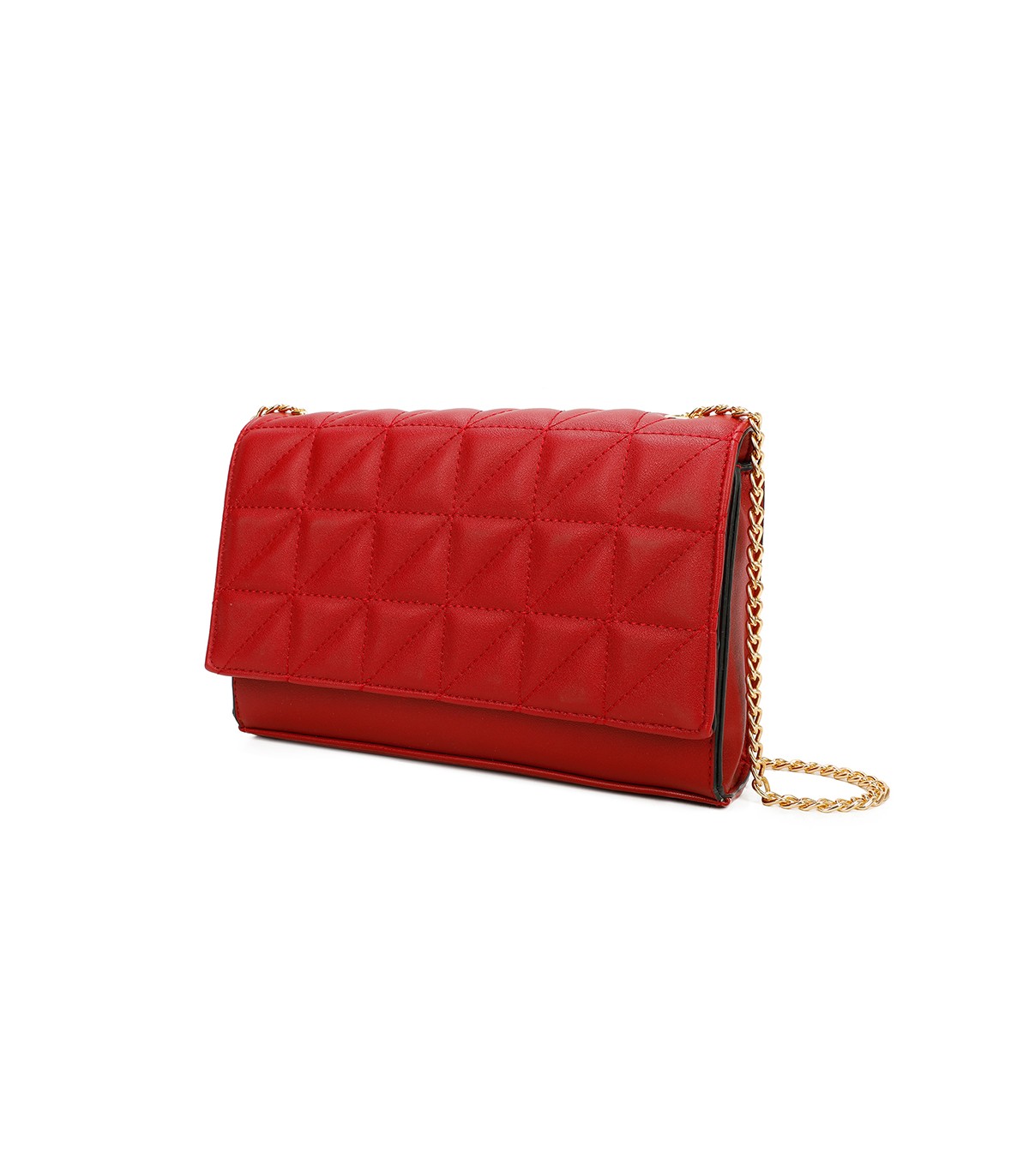 T11322 - Bolso de hombro estilo plano con cierre de botón