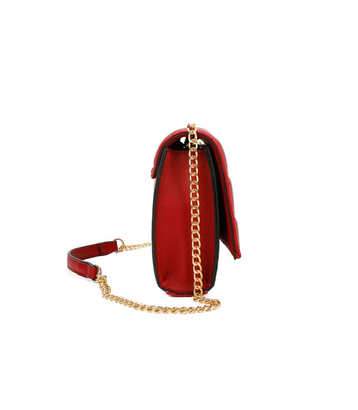 T11322 - Bolso de hombro estilo plano con cierre de botón