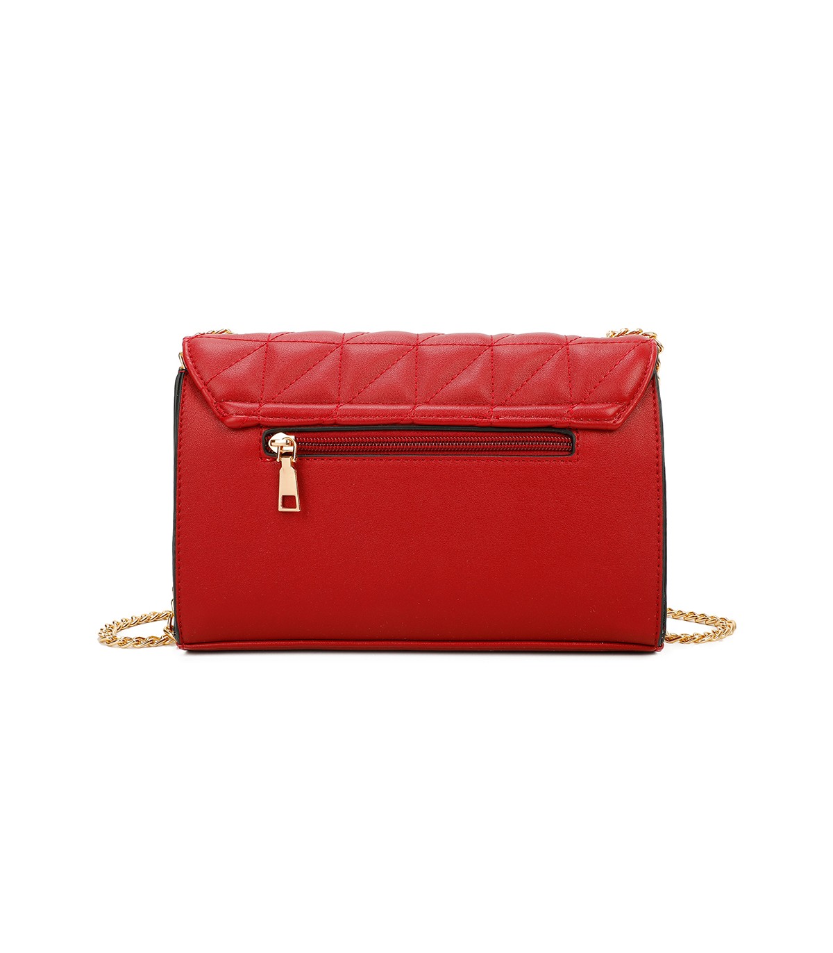 T11322 - Bolso de hombro estilo plano con cierre de botón
