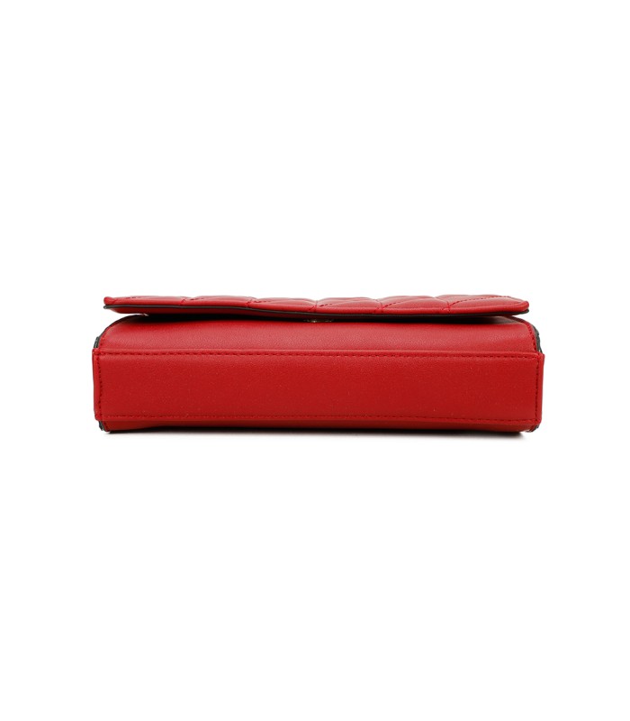 T11322 - Bolso de hombro estilo plano con cierre de botón