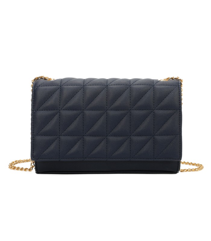 T11322 - Bolso de hombro estilo plano con cierre de botón
