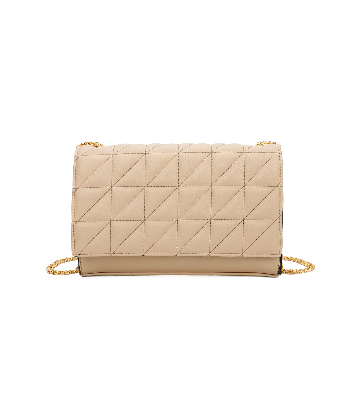 T11322 - Bolso de hombro estilo plano con cierre de botón