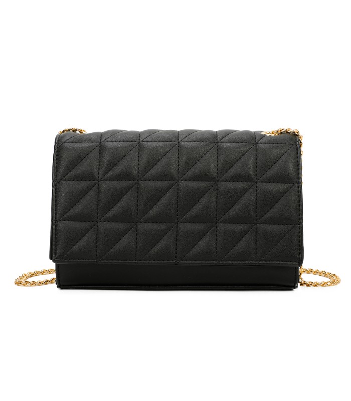 T11322 - Bolso de hombro estilo plano con cierre de botón