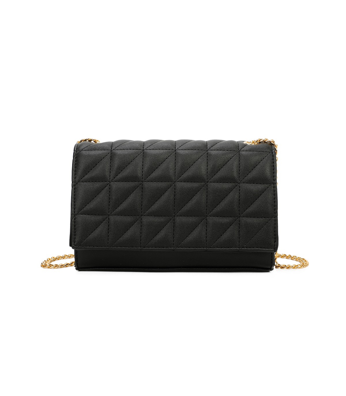 T11322 - Bolso de hombro estilo plano con cierre de botón