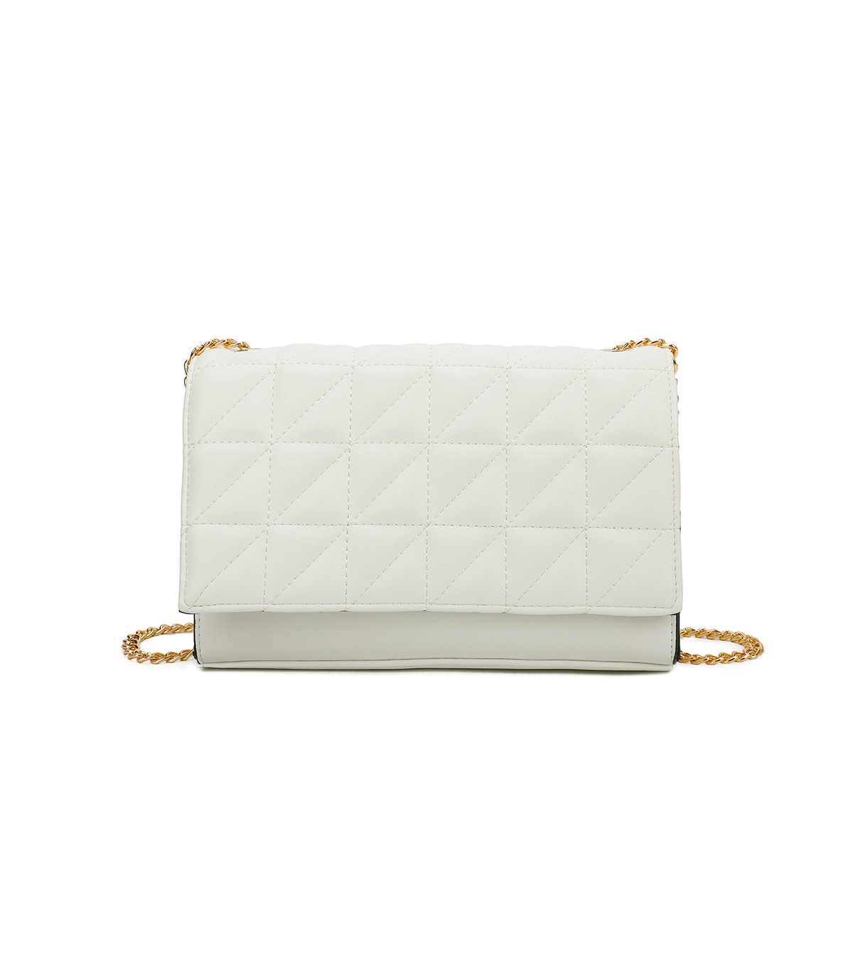 T11322 - Bolso de hombro estilo plano con cierre de botón