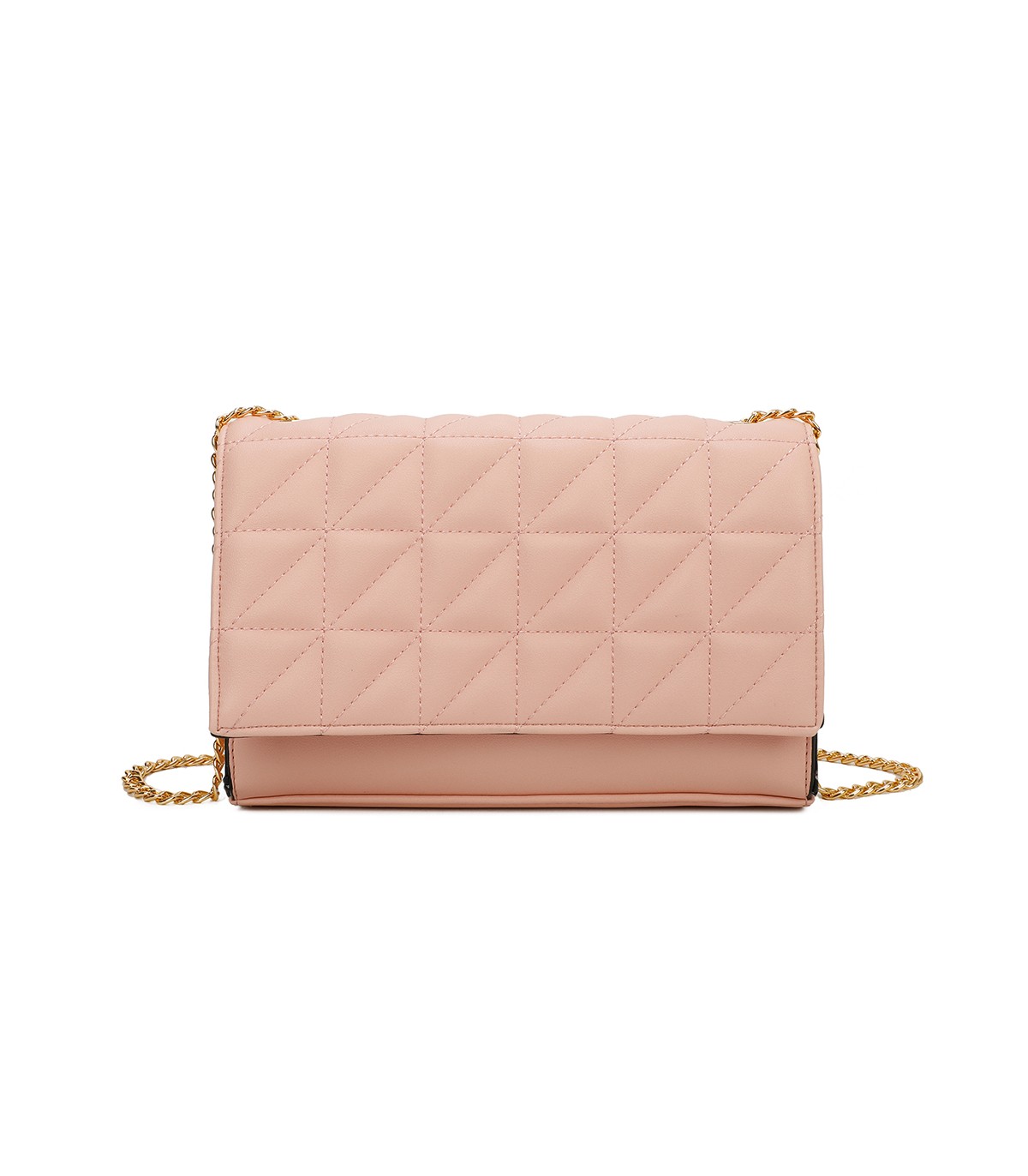 T11322 - Bolso de hombro estilo plano con cierre de botón