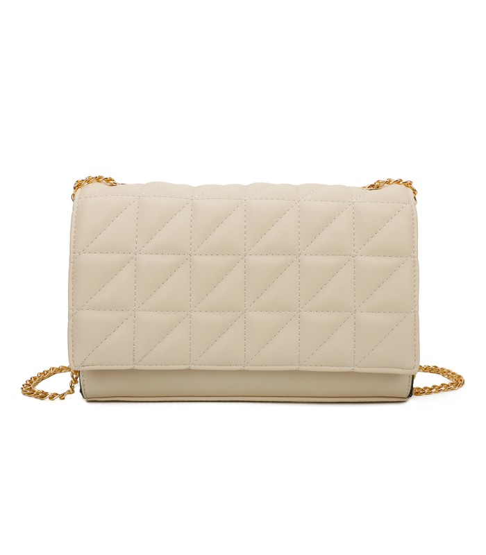 T11322 - Bolso de hombro estilo plano con cierre de botón