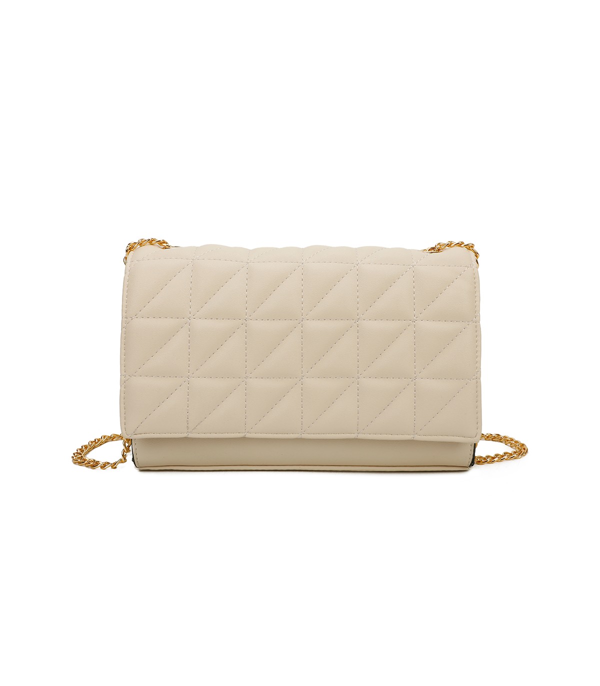 T11322 - Bolso de hombro estilo plano con cierre de botón