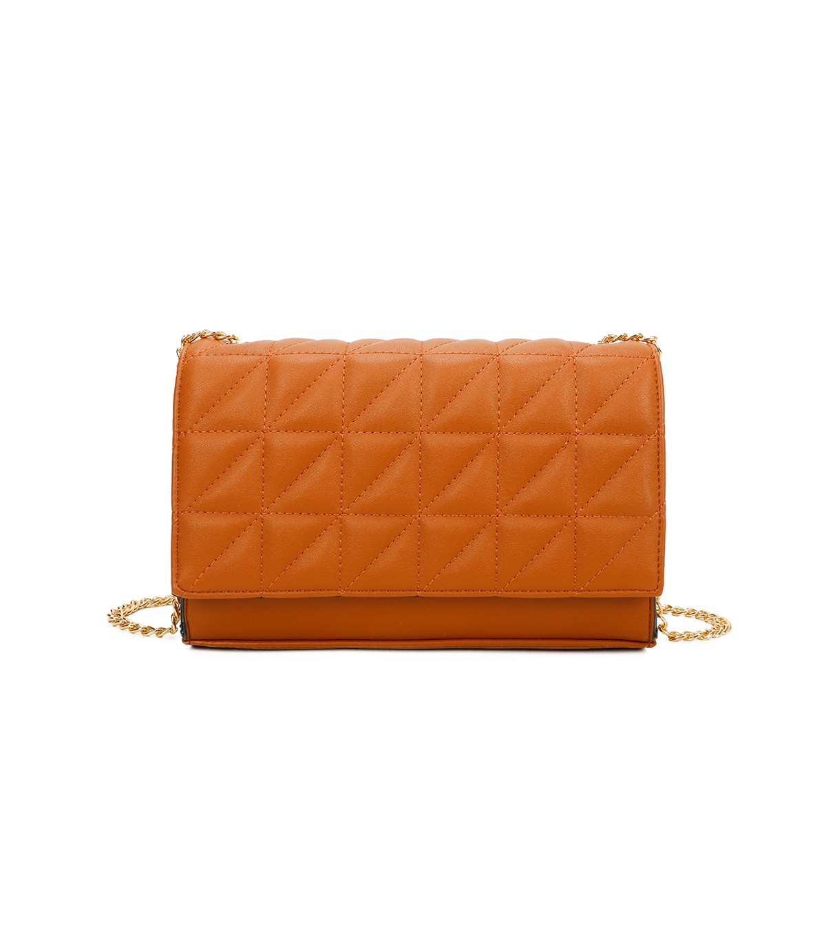 T11322 - Bolso de hombro estilo plano con cierre de botón