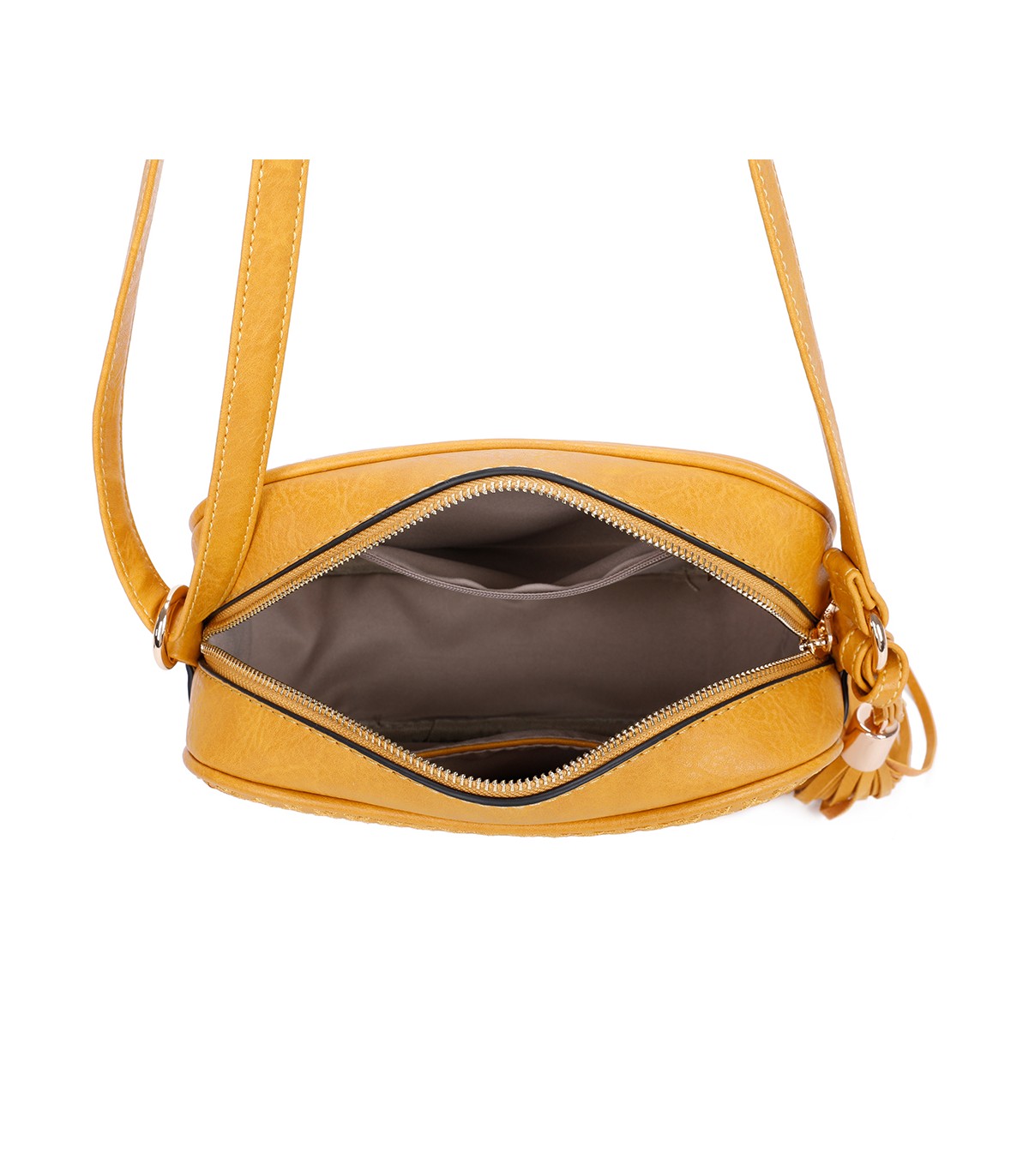 T11147 - Bolso de hombro con bandolera y bordado de sol mandala