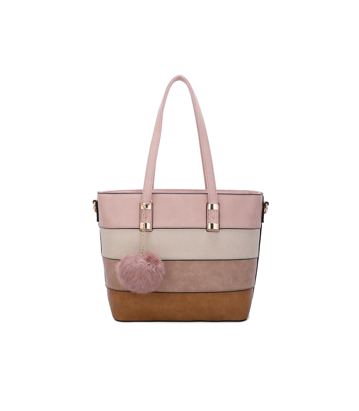 T11058 - Bolso bandolera con adorno de pompon