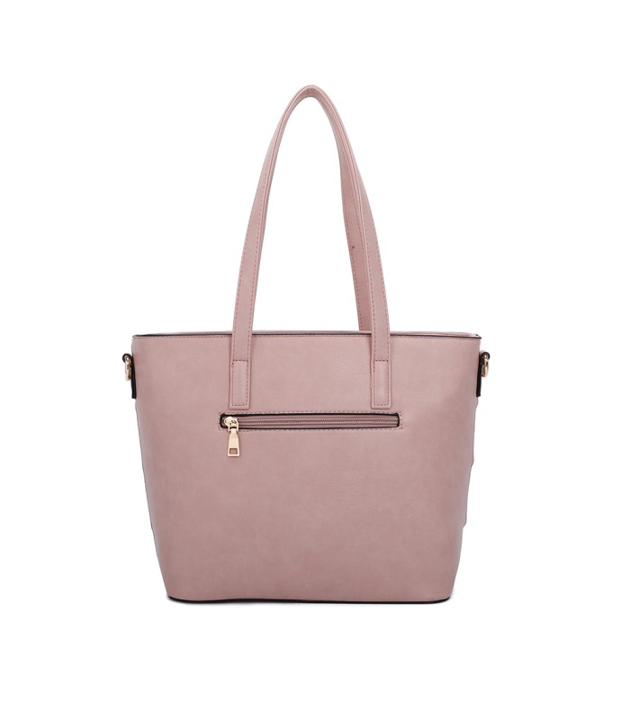 T11058 - Bolso bandolera con adorno de pompon