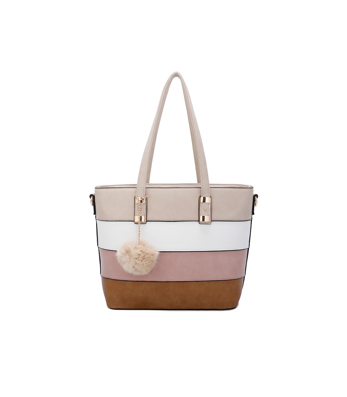 T11058 - Bolso bandolera con adorno de pompon