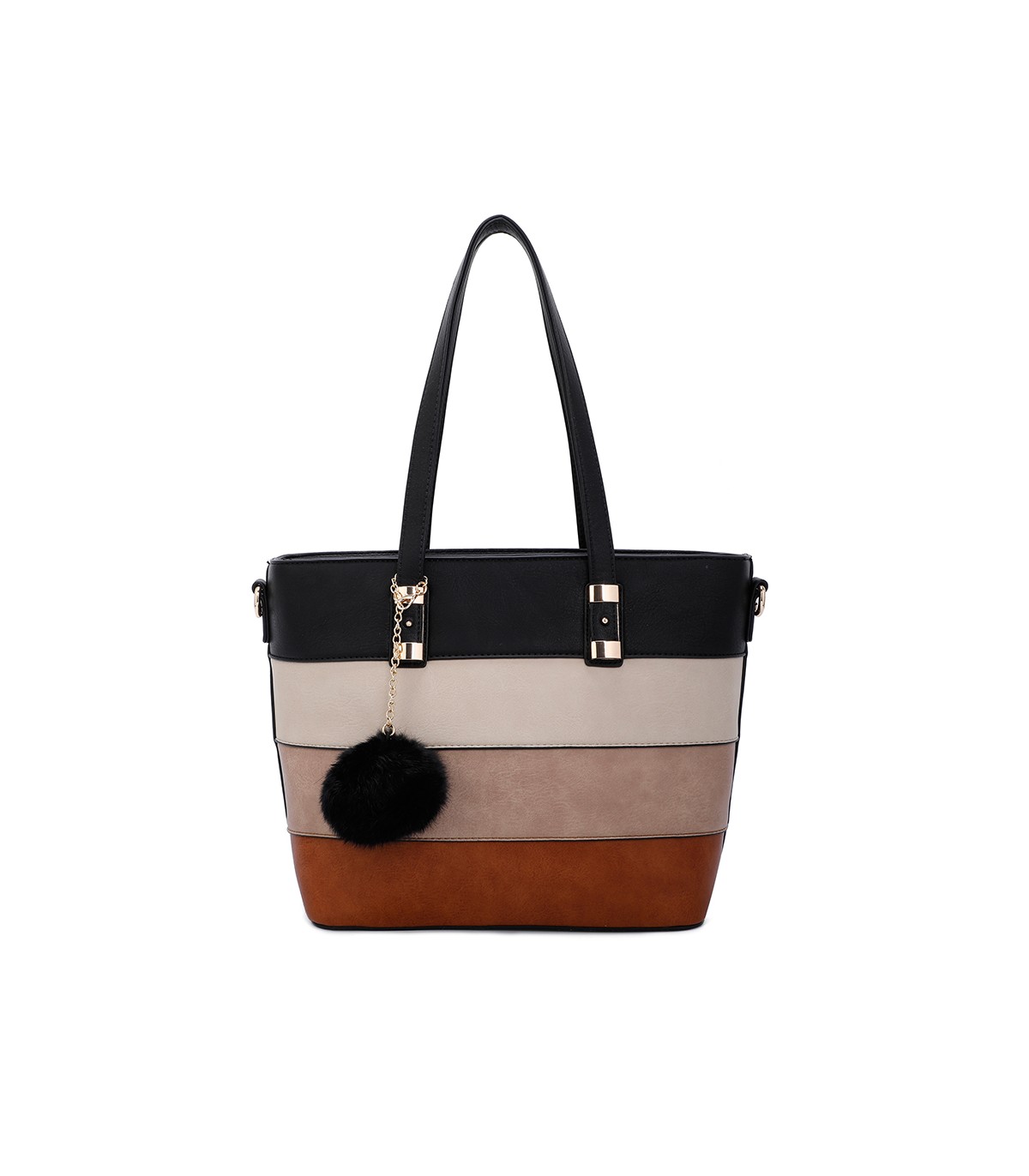 T11058 - Bolso bandolera con adorno de pompon